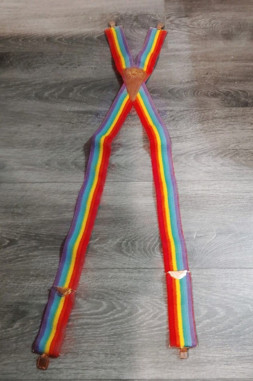 Suspenders Rainbow Retro Unisex Adult Pride Adjustable